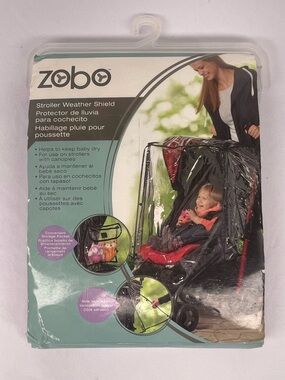 Zobo Stroller Weather Shield - Clear with Black Trim